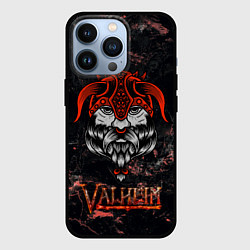 Чехол для iPhone 13 Pro Valheim лицо викинга, цвет: 3D-черный