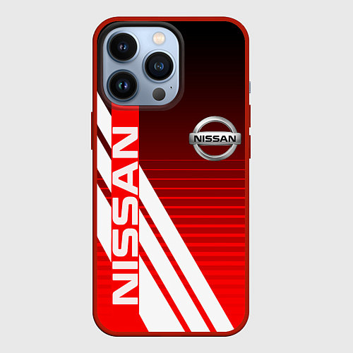 Чехол iPhone 13 Pro NISSAN НИССАН СПОРТ / 3D-Красный – фото 1