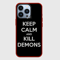 Чехол для iPhone 13 Pro Расслабься и убивай демонов, цвет: 3D-красный
