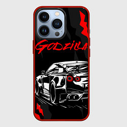 Чехол для iPhone 13 Pro NISSAN GT-R GODZILLA, цвет: 3D-красный