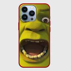 Чехол для iPhone 13 Pro Shrek is Yelling, цвет: 3D-красный