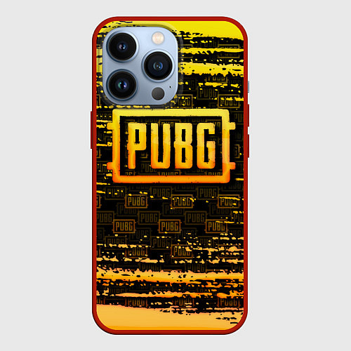 Чехол iPhone 13 Pro PUBG ПАБГ / 3D-Красный – фото 1