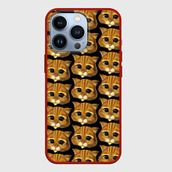 Чехол для iPhone 13 Pro Кот в сапогах из Шрека, цвет: 3D-красный