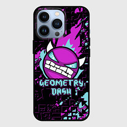 Чехол для iPhone 13 Pro Geometry Dash, цвет: 3D-черный