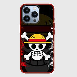 Чехол для iPhone 13 Pro ONE PIECE ВАН ПИС ЧЕРЕП, цвет: 3D-красный