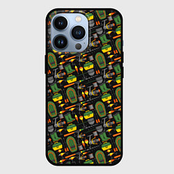 Чехол для iPhone 13 Pro Время порыбачить, цвет: 3D-черный