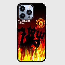Чехол для iPhone 13 Pro MANCHESTER UNITED ДЬЯВОЛ, цвет: 3D-черный
