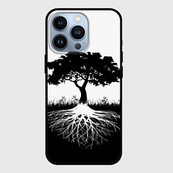Чехол для iPhone 13 Pro ДЕРЕВО ИНЬ-ЯНЬ, цвет: 3D-черный