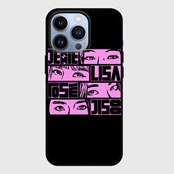 Чехол для iPhone 13 Pro Black pink eyes, цвет: 3D-черный