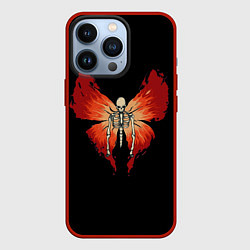 Чехол для iPhone 13 Pro Butterfly Skeleton, цвет: 3D-красный