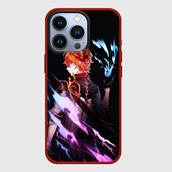 Чехол для iPhone 13 Pro ТАРТАЛЬЯ - GENSHIN IMPACT NEON, цвет: 3D-красный