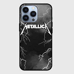 Чехол для iPhone 13 Pro METALLICA РАЗРЯД МОЛНИИ, цвет: 3D-черный