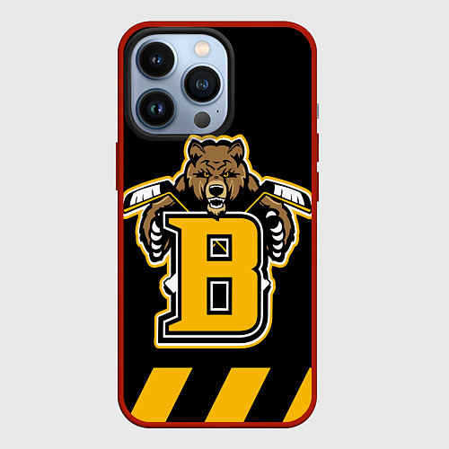 Чехол iPhone 13 Pro BOSTON BRUINS / 3D-Красный – фото 1