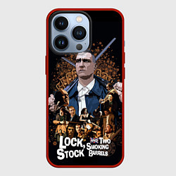 Чехол для iPhone 13 Pro Карты, деньги, два ствола, цвет: 3D-красный