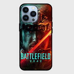 Чехол для iPhone 13 Pro Battlefield 2042 Soldier face, цвет: 3D-черный