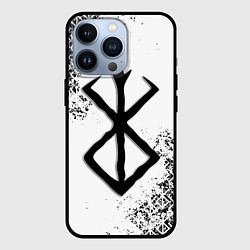 Чехол для iPhone 13 Pro БЕРСЕРК logo чб, цвет: 3D-черный
