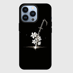 Чехол для iPhone 13 Pro Nier - Sword and Flowers, цвет: 3D-черный