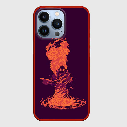 Чехол iPhone 13 Pro Pyro in fire / 3D-Красный – фото 1