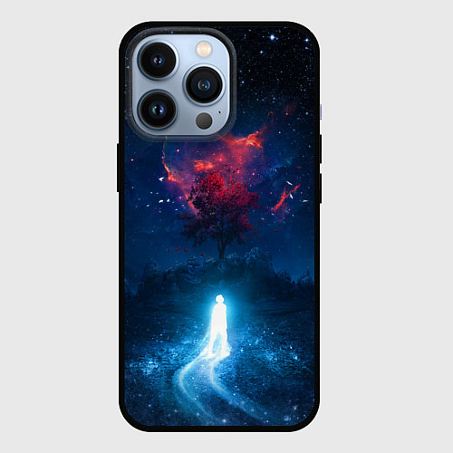 Чехол iPhone 13 Pro Душа идущая в космос Soul space Z / 3D-Черный – фото 1