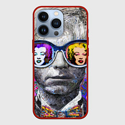 Чехол для iPhone 13 Pro Andy Warhol Энди Уорхол, цвет: 3D-красный