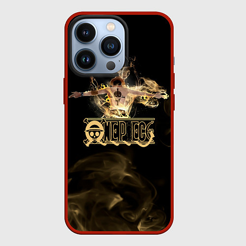 Чехол iPhone 13 Pro Портгас Д Эйс One Piece / 3D-Красный – фото 1