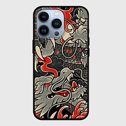 Чехол для iPhone 13 Pro Китайский Дракон, China Dragon, цвет: 3D-черный