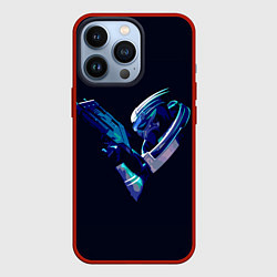 Чехол для iPhone 13 Pro Garrus whith gun, цвет: 3D-красный