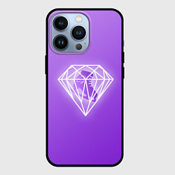 Чехол для iPhone 13 Pro 50 Shades Of Skaters violet, цвет: 3D-черный