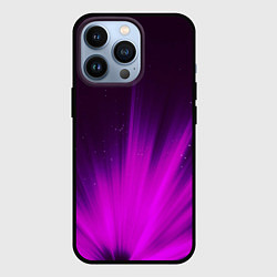 Чехол для iPhone 13 Pro СИРЕНЬЕВЫЕ ЛУЧИ, цвет: 3D-черный