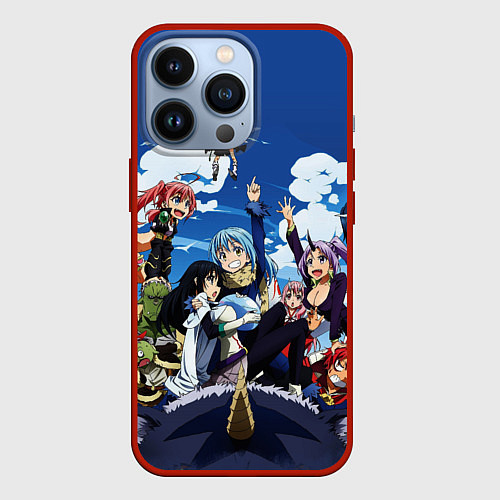 Чехол iPhone 13 Pro Мое перерождение в слизь / 3D-Красный – фото 1