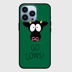 Чехол для iPhone 13 Pro Go Cows, цвет: 3D-черный