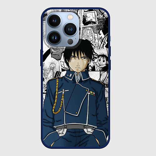 Чехол iPhone 13 Pro Полковник Мустанг / 3D-Тёмно-синий – фото 1