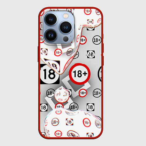 Чехол iPhone 13 Pro Восемнадцать плюс / 3D-Красный – фото 1