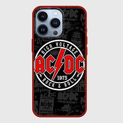 Чехол для iPhone 13 Pro AC DC HIGH VOLTAGE, цвет: 3D-красный