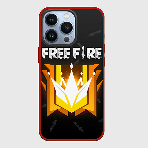 Чехол iPhone 13 Pro Free Fire Фри фаер / 3D-Красный – фото 1