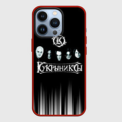 Чехол для iPhone 13 Pro Кукрыниксы состав группы, цвет: 3D-красный