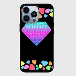Чехол для iPhone 13 Pro POP IT DIAMOND, цвет: 3D-черный