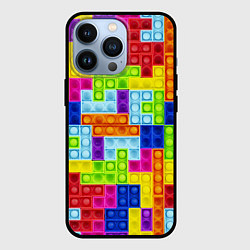 Чехол для iPhone 13 Pro POP IT ПОП ИТ ПАЗЛ, цвет: 3D-черный