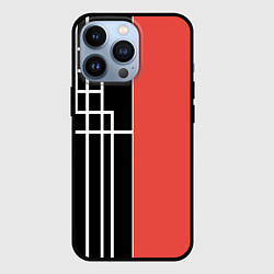 Чехол для iPhone 13 Pro Черный и коралловый арт деко, цвет: 3D-черный