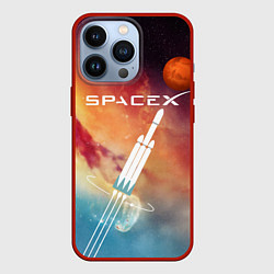 Чехол для iPhone 13 Pro Space X, цвет: 3D-красный