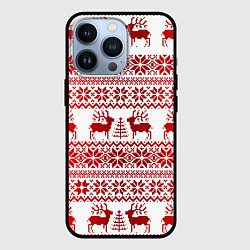 Чехол для iPhone 13 Pro Зимний лес, цвет: 3D-черный