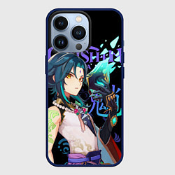 Чехол для iPhone 13 Pro Сяо Genshin Impact, цвет: 3D-тёмно-синий
