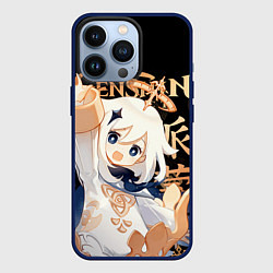 Чехол для iPhone 13 Pro Паймон Genshin Impact, цвет: 3D-тёмно-синий