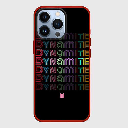 Чехол iPhone 13 Pro DYNAMITE BTS / 3D-Красный – фото 1