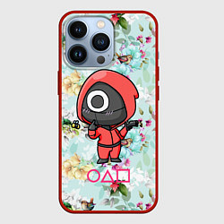 Чехол для iPhone 13 Pro Игра в кальмара - охота за пчелкой, цвет: 3D-красный