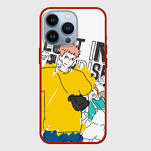 Чехол iPhone 13 Pro Итадори Юдзи - Jujutsu Kaisen / 3D-Красный – фото 1