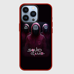 Чехол для iPhone 13 Pro SQUID GAME ИГРА В КАЛЬМАРА СОТРУДНИКИ, цвет: 3D-красный