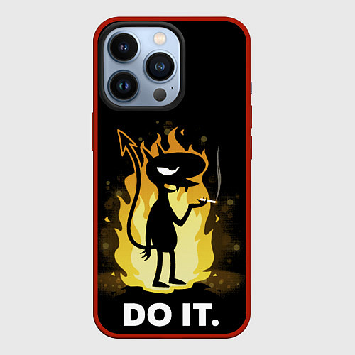 Чехол iPhone 13 Pro Чертенок Do it / 3D-Красный – фото 1