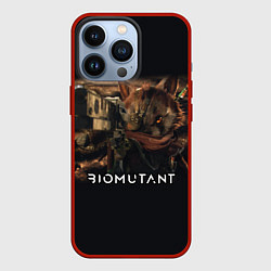 Чехол для iPhone 13 Pro Biomutant Биомутант с оружием, цвет: 3D-красный