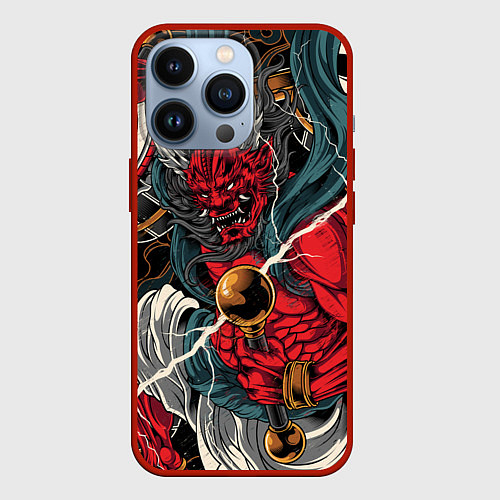 Чехол iPhone 13 Pro БОГ ГРОМА РАЙДЗИН / 3D-Красный – фото 1